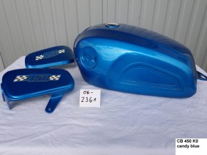Honda CB450 K0 in candy blue RH-Lacke Lackiererei Motorradlackierung 06-2361