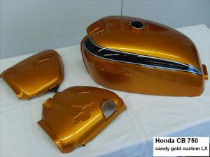 Honda CB750 in LX candy gold custom RH-Lacke Lackiererei Motorradlackierung