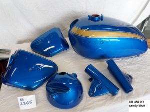 Honda CB450 K1 in candy blue RH-Lacke Lackiererei Motorradlackierung 06-2365