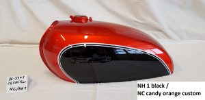 Honda CB 500 Four in black NH1 und candy orange custom NC RH-Lacke Lackiererei Motorradlackierung 06-3341