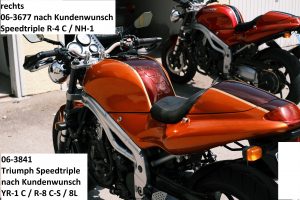 Triumph Speedtriple nach Kundenwunsch YR-1 C / R-8 C-S / 8L RH-Lacke Lackiererei Motorradlackierung 06-3841