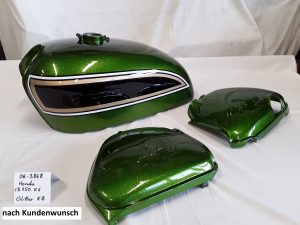 Honda CB750 K6 in Glitter candy jade green nach Kundenwunsch RH-Lacke Lackiererei Motorradlackierung 06-3868-1