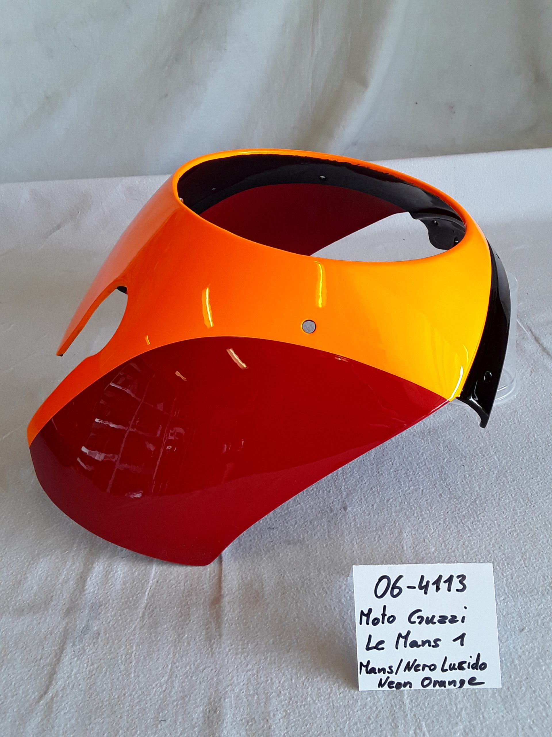 MOTO GUZZI Le Mans 1 schwarz rot Neon orange Front Verkleidung RH-Lacke Lackiererei Motorradlackierung