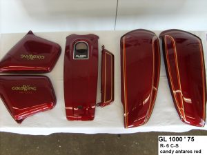 Honda GL1000 '75 in R6C-S candy antares red RH-Lacke Lackiererei Motorradlackierung