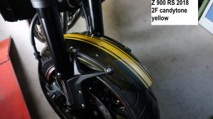 Kawasaki Z900RS in 2F candytone yellow RH-Lacke Lackiererei Motorradlackierung